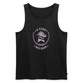 1964 Sterngeburt 60. Geburtstag Star - Männer Premium Bio Tank Top - Schwarz - Vorne - Michal (187cm)