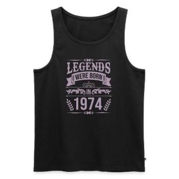 In 1974 legends were born born in 1974 - Men's Premium Organic Tank Top - black - Front - Michal (187cm)