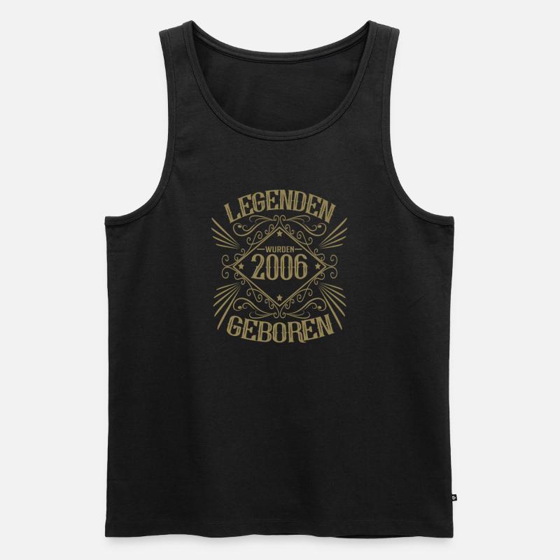 Legenden wurden 2006 geboren - Männer Premium Bio Tank Top - Schwarz