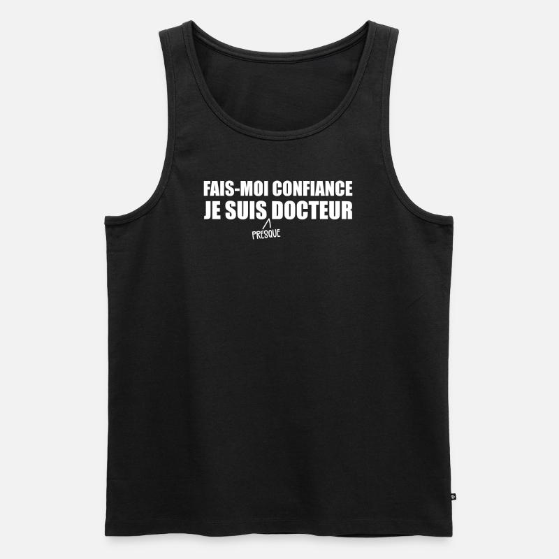 Ich bin fast ein Arzt - Männer Premium Bio Tank Top - Schwarz