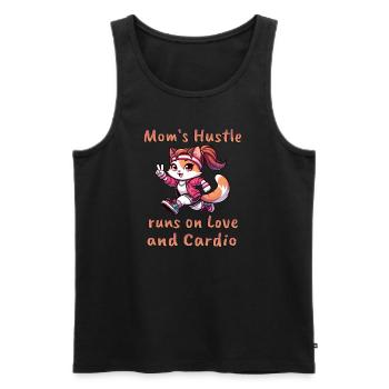 Cat Mother rMother's Day Running Marathon "Love & - Men's Premium Organic Tank Top - black - Front - AI Model Male 178 light (178cm)