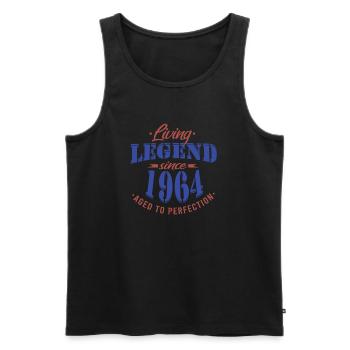 Lebende Legende seit 1964 Geburtstag - Männer Premium Bio Tank Top - Schwarz - Vorne - AI Model Male 178 light (178cm)