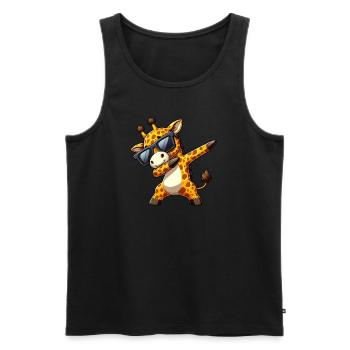 Cool zebra dab: Stylish with sunglasses - Men's Premium Organic Tank Top - black - Front - AI Model Male 178 light (178cm)