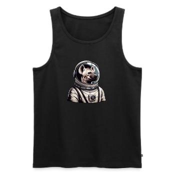 Hyène astronaute Space Pride - Débardeur bio Premium Homme - noir - Devant - Michal (187cm)