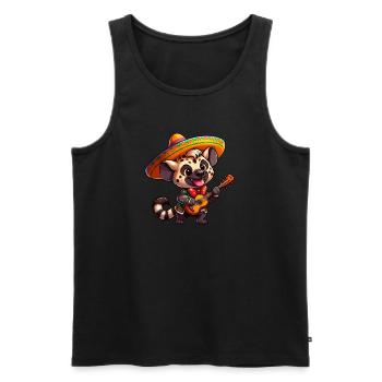 Cinco de Mayo Hyäne Giraffe Mariachi - Männer Premium Bio Tank Top - Schwarz - Vorne - Michal (187cm)