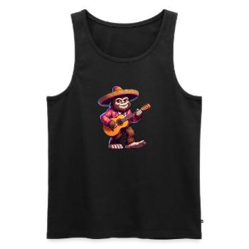 Cinco de Mayo Bigfoot Guitariste Mariachi - Débardeur bio Premium Homme - noir - Devant - Michal (187cm)