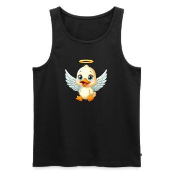 Süße Ente Engelchen mit Flügeln - Männer Premium Bio Tank Top - Schwarz - Vorne - AI Model Male 178 light (178cm)
