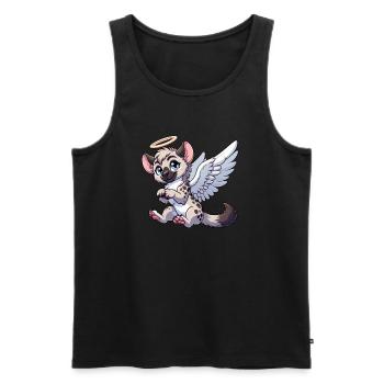Hyena Angel Wings Halo - Men's Premium Organic Tank Top - black - Front - Michal (187cm)