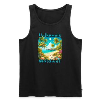 Hulhumale Maldives Summer Beach Sun Vacation - Männer Premium Bio Tank Top - Schwarz - Vorne - AI Model Male 178 light (178cm)