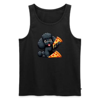 mignonne hyène se balançant terrain de jeu dessin animé - Débardeur bio Premium Homme - noir - Devant - AI Model Male 178 light (178cm)