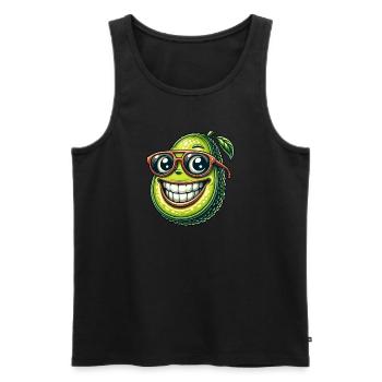 Cool Avocado Fruit Soleil Lunettes de soleil d’été - Débardeur bio Premium Homme - noir - Devant - Michal (187cm)