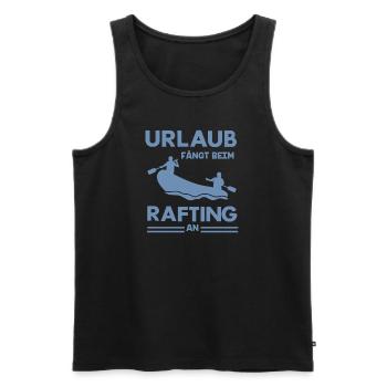 Rafting Abenteuer Schlauchboot Wassererlebnis Urla - Männer Premium Bio Tank Top - Schwarz - Vorne - Michal (187cm)