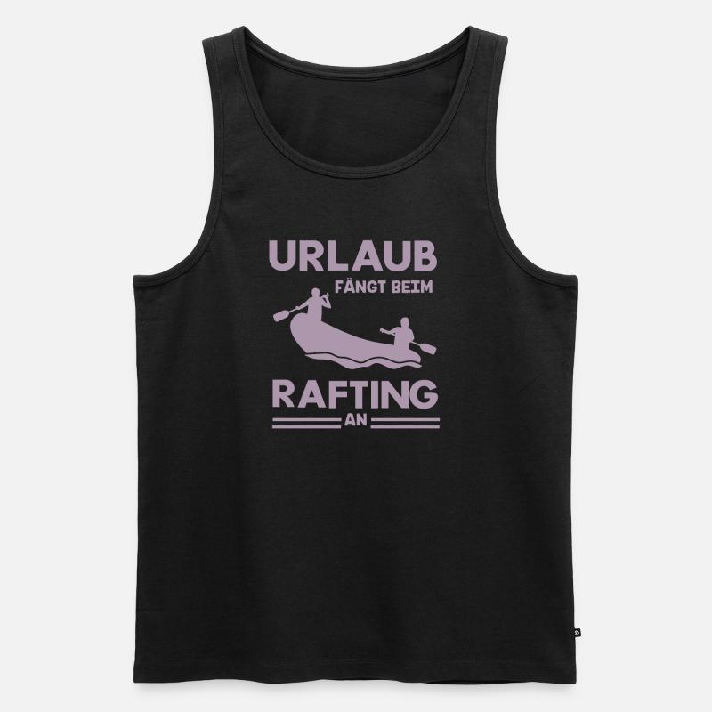 Rafting Abenteuer Schlauchboot Wassererlebnis - Männer Premium Bio Tank Top - Schwarz
