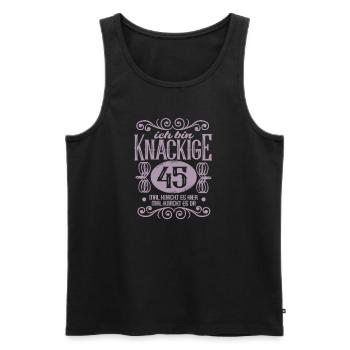 Knackige 45 Geburtstag witzig - Männer Premium Bio Tank Top - Schwarz - Vorne - Michal (187cm)