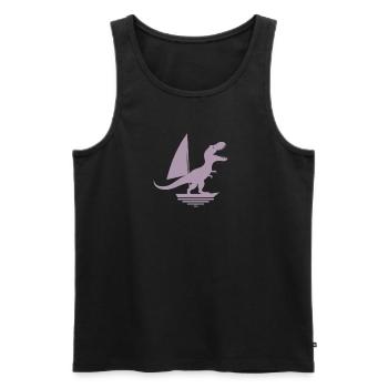Dinosaur T-Rex Sailboat Silhouette minimalisti - Men's Premium Organic Tank Top - black - Front - Michal (187cm)