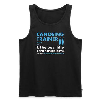 Canoeist Trainer Definition Canoeing - Männer Premium Bio Tank Top - Schwarz - Vorne - AI Model Male 178 light (178cm)
