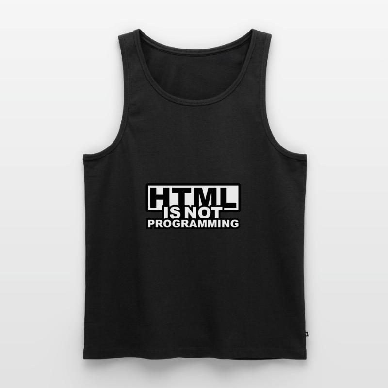 HTML est pas la programmation Débardeur bio Premium Homme