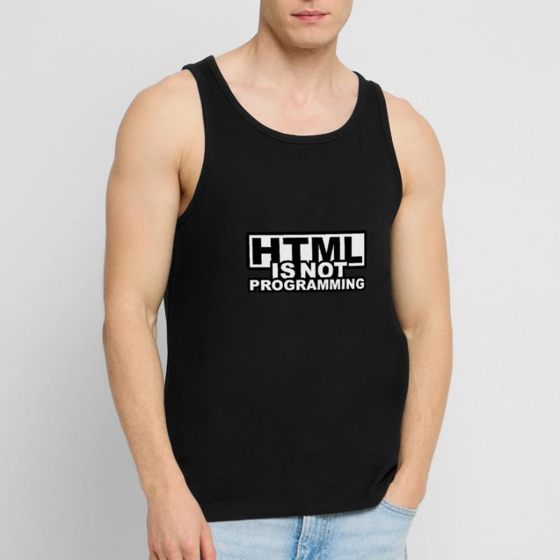 HTML is NOT Programming Männer Premium Bio Tank Top