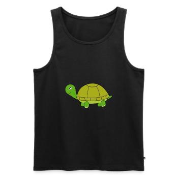 Schildkröte - Männer Premium Bio Tank Top - Schwarz - Vorne - AI Model Male 178 light (178cm)