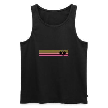 pickleball Retro Pickleball pickleball Vintage - Men's Premium Organic Tank Top - black - Front - Michal (187cm)