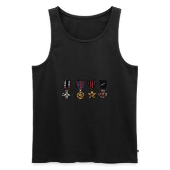 Orden Medaillen Eisernes Kreuz Abzeichen Lametta - Männer Premium Bio Tank Top - Schwarz - Vorne - Michal (187cm)