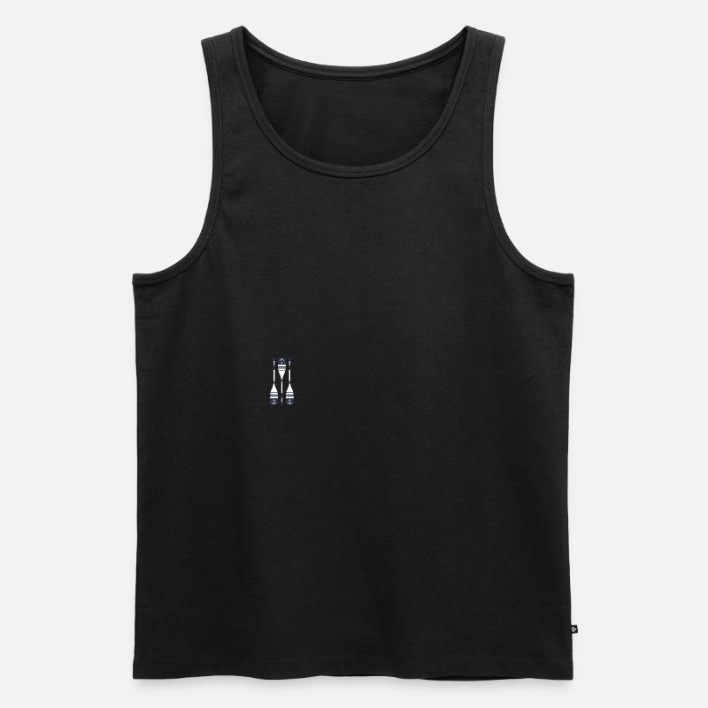 Paddel - Männer Premium Bio Tank Top - Schwarz