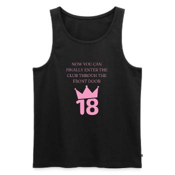 Clubbing - Männer Premium Bio Tank Top - Schwarz - Vorne - AI Model Male 178 light (178cm)