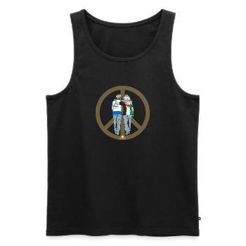 Israel, Palestine, a wish for peace - Men's Premium Organic Tank Top - black - Front - AI Model Male 178 light (178cm)