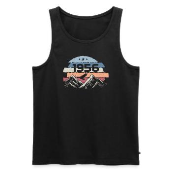 Original 1956 Jahrgang 1956 Geburtstag 1956 - Männer Premium Bio Tank Top - Schwarz - Vorne - AI Model Male 178 light (178cm)