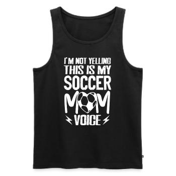 Funny Soccer Mom Voice - Débardeur bio Premium Homme - noir - Devant - Michal (187cm)