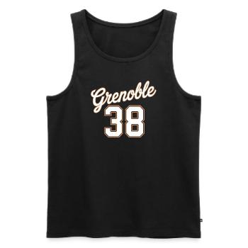 Grenoble 38 - Débardeur bio Premium Homme - noir - Devant - Michal (187cm)