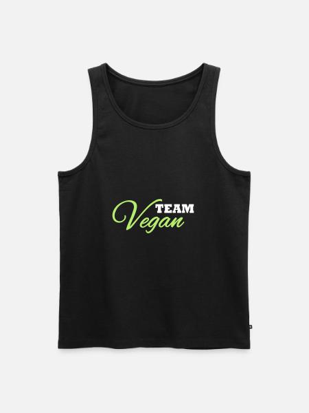 Team Vegan - Men's Premium Organic Tank Top - black