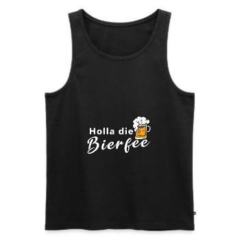 Holla die Bierfee Alkohol Bierzelt Bier Trinken - Männer Premium Bio Tank Top - Schwarz - Vorne - Michal (187cm)