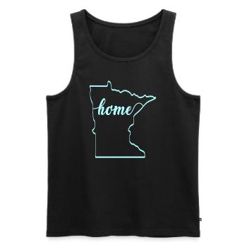 Home Minnesota Design für stolze Minnesotaner - Männer Premium Bio Tank Top - Schwarz - Vorne - Michal (187cm)