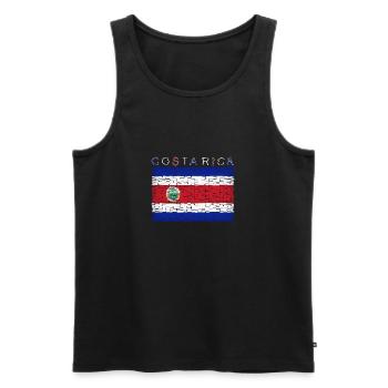 Drapeau du Costa Rica - Débardeur bio Premium Homme - noir - Devant - Michal (187cm)