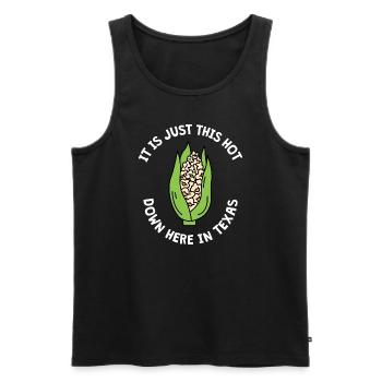 Texas Weather Popcorn Design pour les fiers Texans - Débardeur bio Premium Homme - noir - Devant - Michal (187cm)