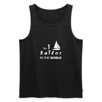 No1 Sailor in the World Sailor Sailing Sailor - Men's Premium Organic Tank Top - black - Front - AI Model Male 178 light (178cm)