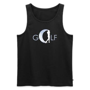 Motiv Golf dein Sport - Männer Premium Bio Tank Top - Schwarz - Vorne - AI Model Male 178 light (178cm)