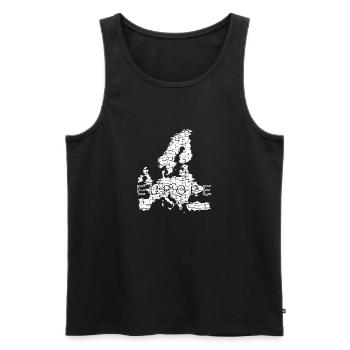 Europe Map EU Holidays Peace Travel - Men's Premium Organic Tank Top - black - Front - AI Model Male 178 light (178cm)