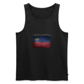 Liechtenstein Flagge Vaduz Urlaub Reisen - Männer Premium Bio Tank Top - Schwarz - Vorne - AI Model Male 178 light (178cm)