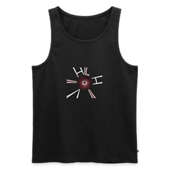 Latvia Flag Riga - Men's Premium Organic Tank Top - black - Front - AI Model Male 178 light (178cm)