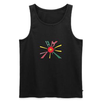 Drapeau de la Bolivie La Paz Amérique du Sud - Débardeur bio Premium Homme - noir - Devant - AI Model Male 178 light (178cm)