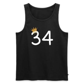34 - Men's Premium Organic Tank Top - black - Front - Michal (187cm)