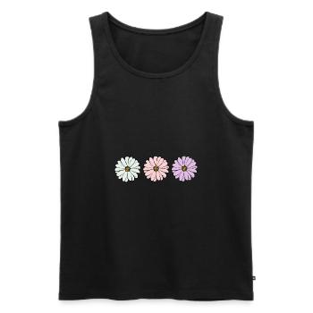 Flower pastel flower flowers pastel flowers lilac - Men's Premium Organic Tank Top - black - Front - AI Model Male 178 light (178cm)