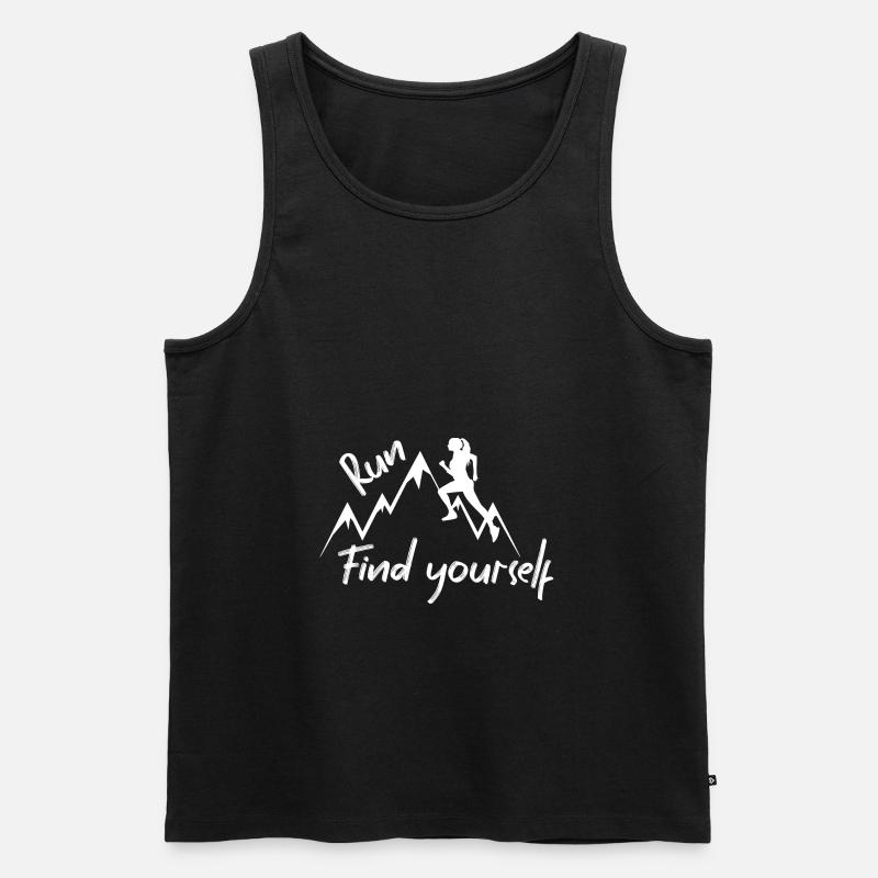 Trail Running - Männer Premium Bio Tank Top - Schwarz