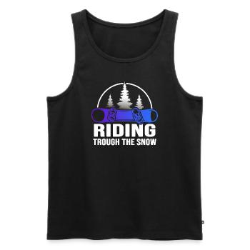 snowboard snowboard-word freestyle-snowboarder - Männer Premium Bio Tank Top - Schwarz - Vorne - AI Model Male 178 light (178cm)