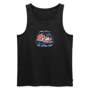 Ein Otter-Tag - Männer Premium Bio Tank Top - Schwarz - Vorne - Michal (187cm)
