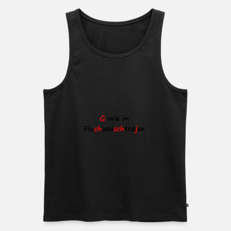 Fluchzeuschträjer Spruch / Dialekt / Kölsch - Männer Premium Bio Tank Top - Schwarz