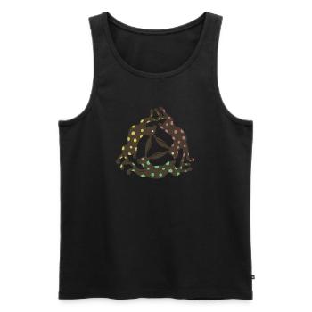 Drei Oster Hasen - Männer Premium Bio Tank Top - Schwarz - Vorne - Michal (187cm)