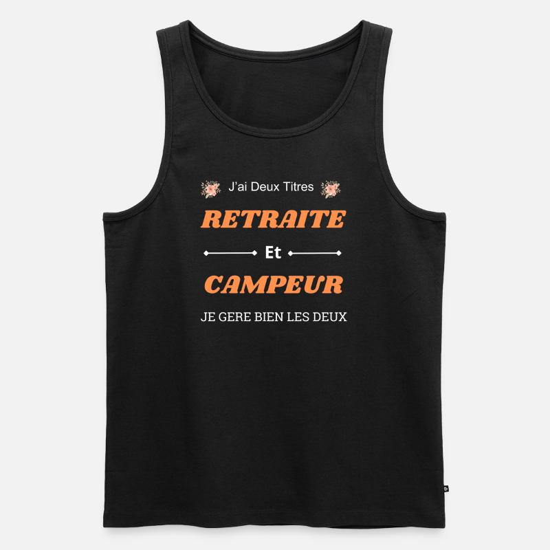 Ich habe zwei Titel - Männer Premium Bio Tank Top - Schwarz